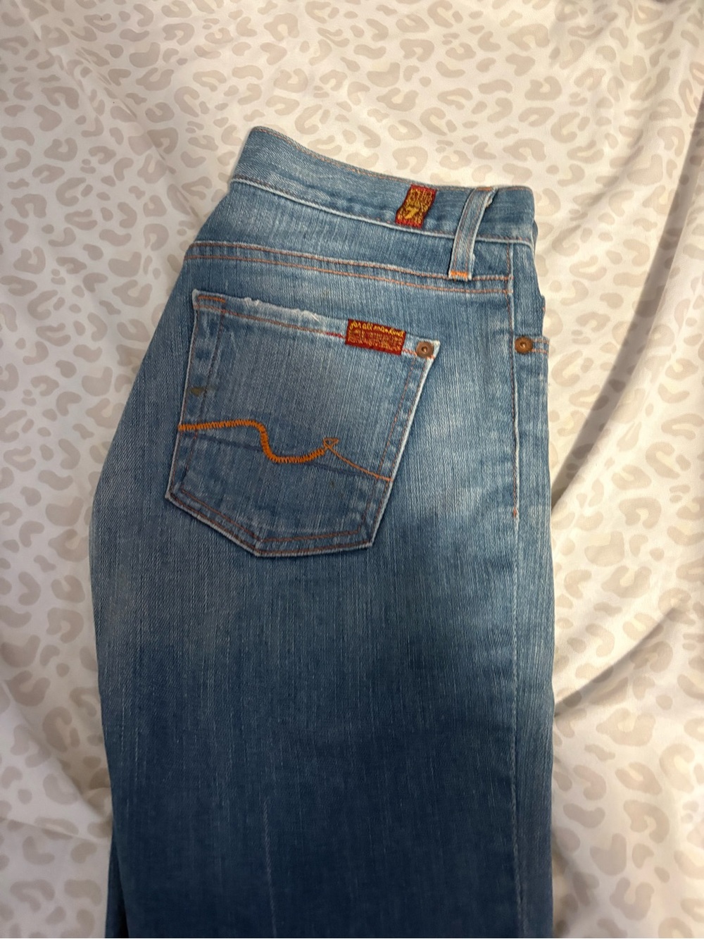 7 For All Mankind Light Blue Boot Cut Jeans
